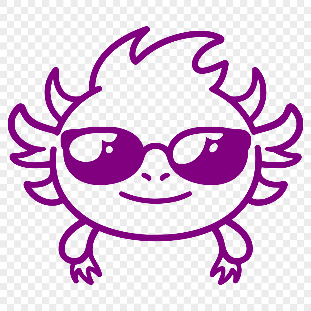 Stunning Axolotl Vector Craft File