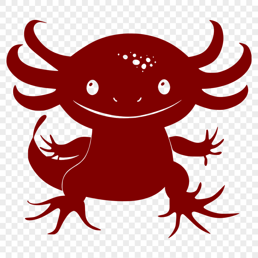 Free Beautiful Axolotl Vector Craft File