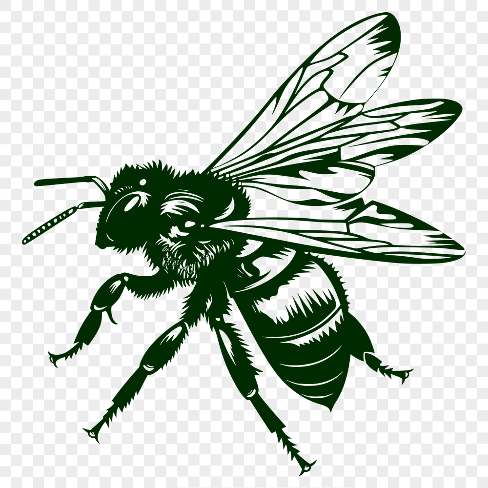 Artistic Flying Bee Vector Craft File