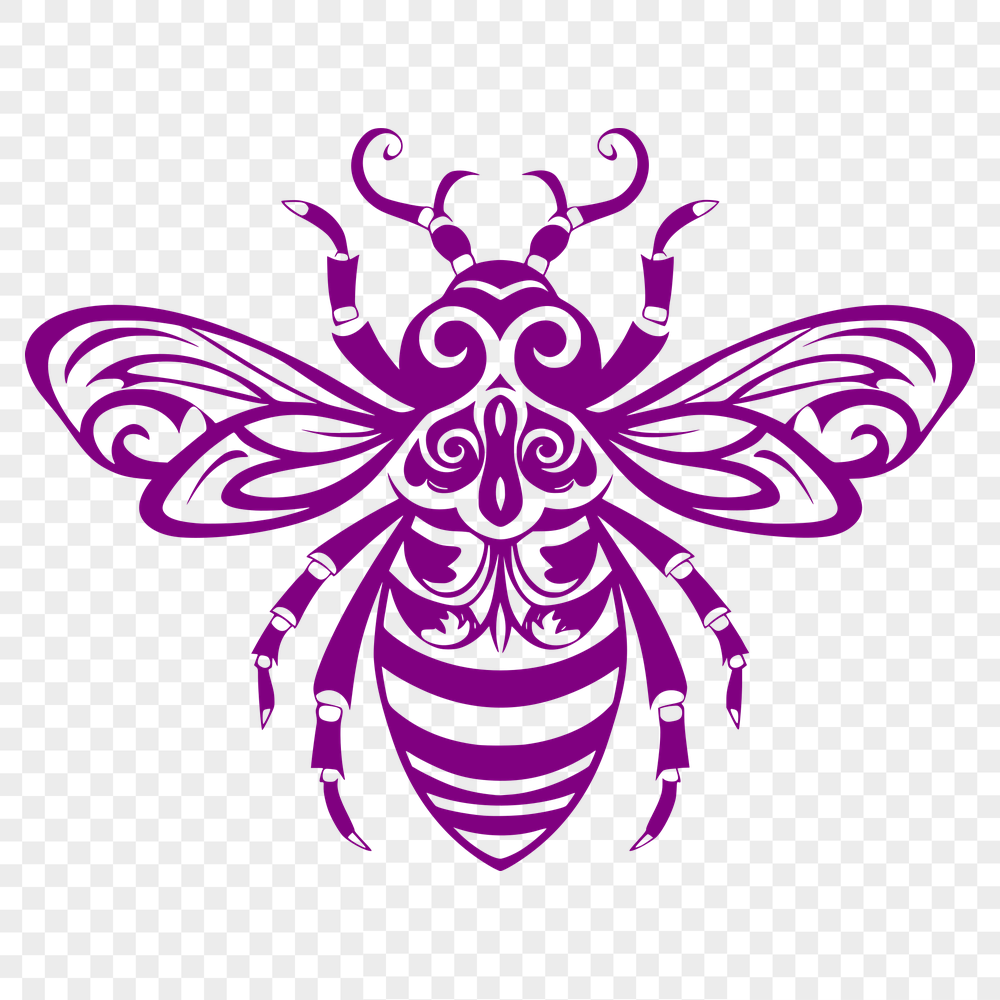 Free Free Bee Stencil