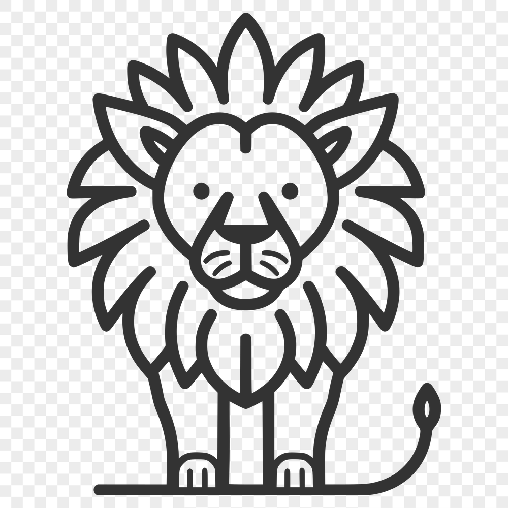 Standing Lion SVG