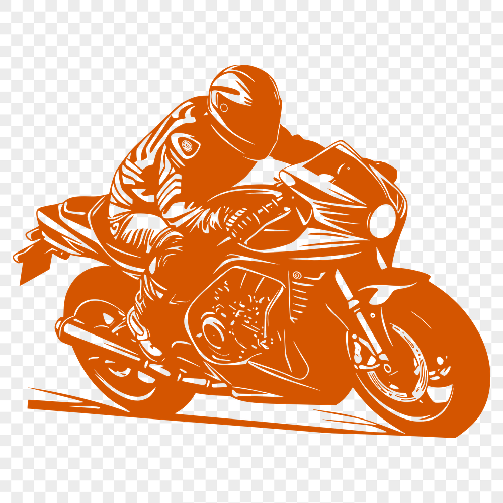 Creative Motorbike Digital Drawing