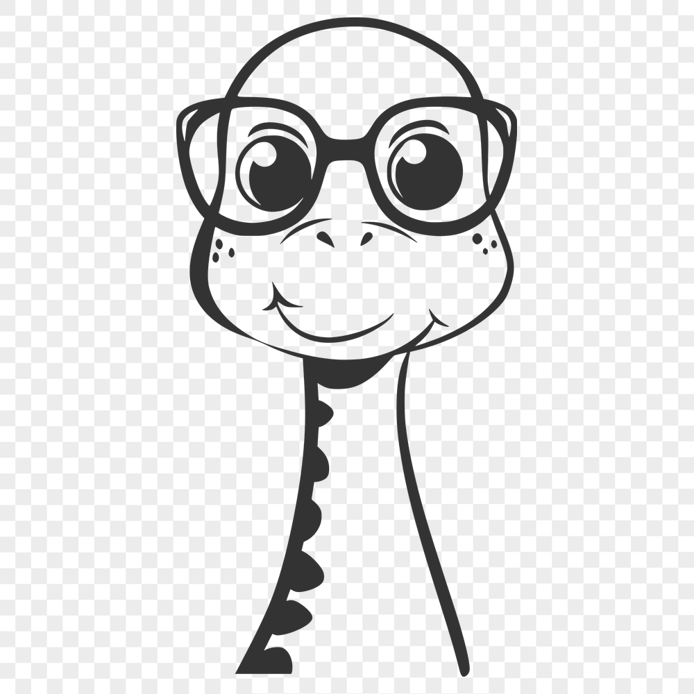 Brachiosaurus Wearing Glasses