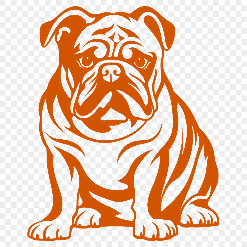 Artistic Bulldog SVG