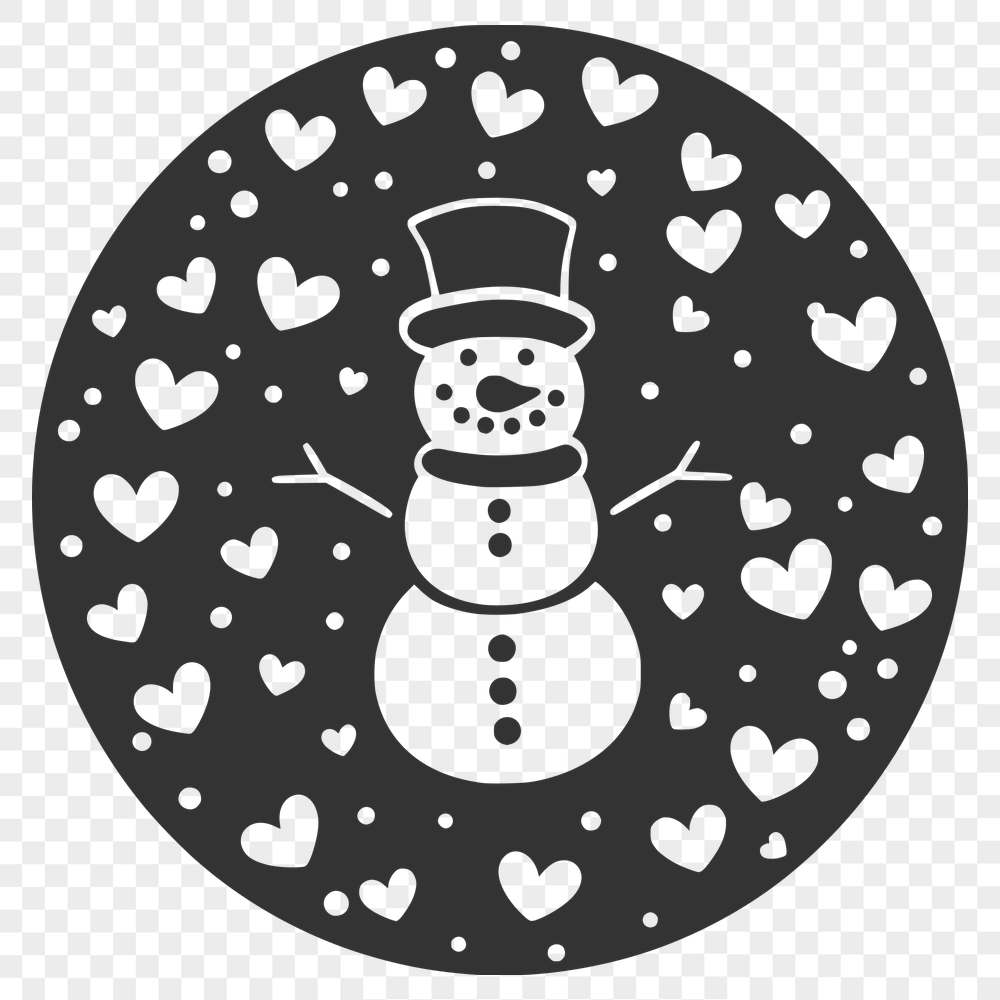 Stunning Snowman - Glowforge SVG