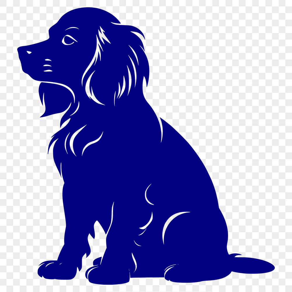 Beautiful Sitting Cocker Spaniel Template