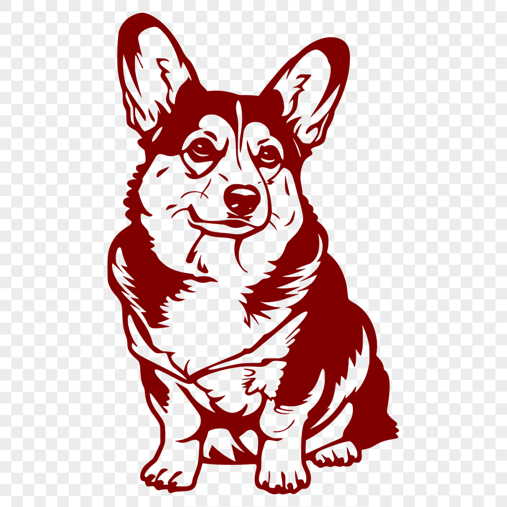 Sitting Corgi DXF