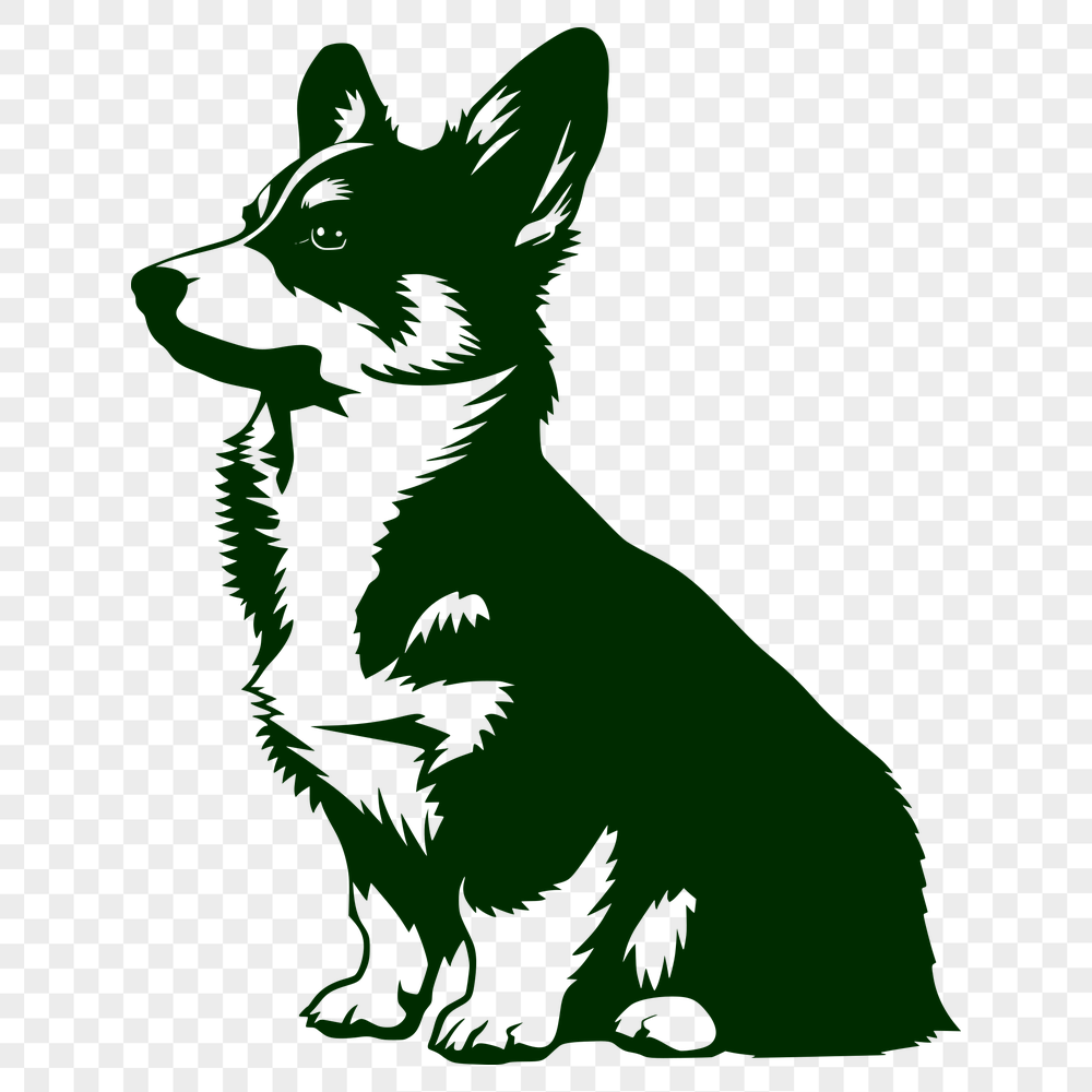 Unique Corgi Digital Drawing