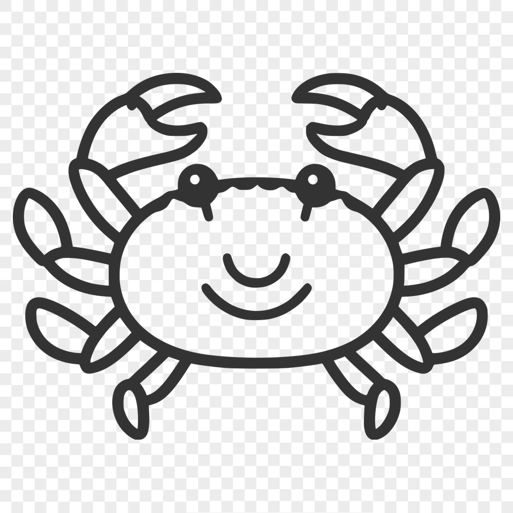 Free Crab Digital Drawing