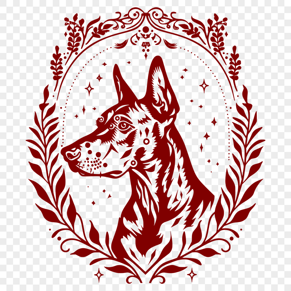 Artistic Doberman Pinscher Clipart