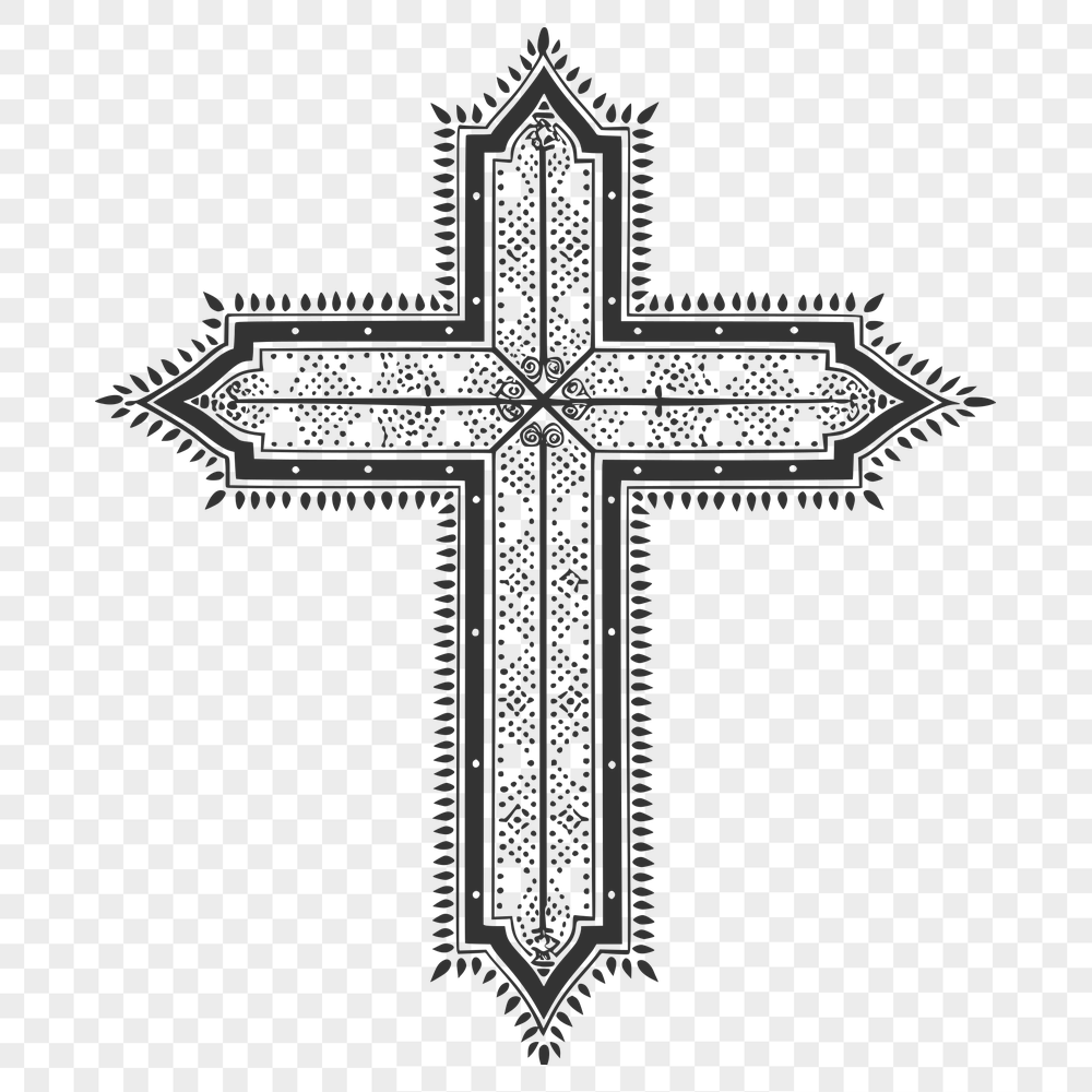 Free Ornate Crucifix Vector Illustration