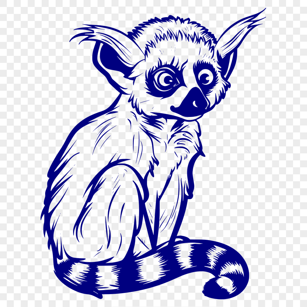 Free Lemur Digital Drawing