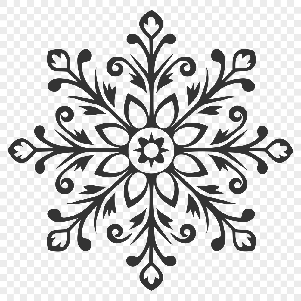 Ornate Snow In DXF Format