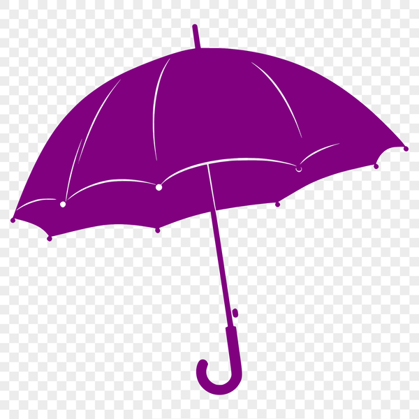 An open umbrella with a sturdy handle and colorful canopy, ideal for rainy days.