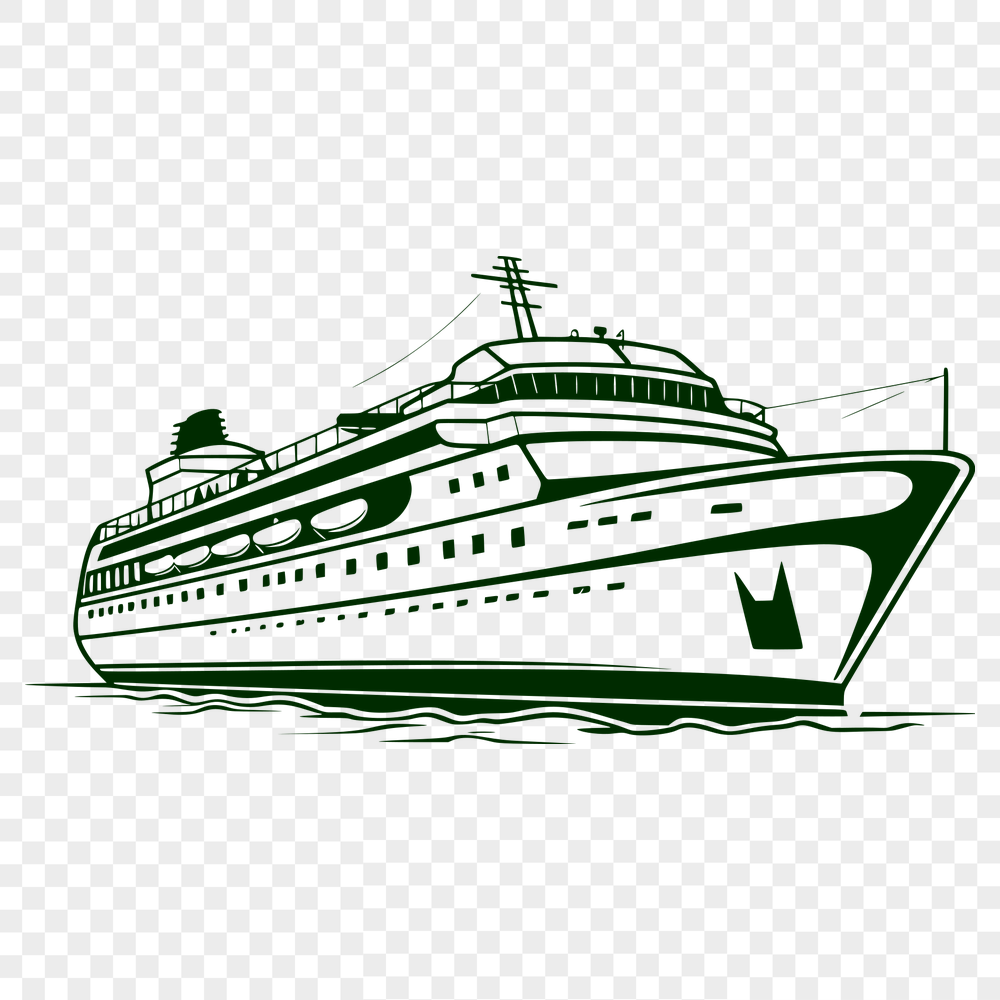 Unique Cruise Ship Drawing