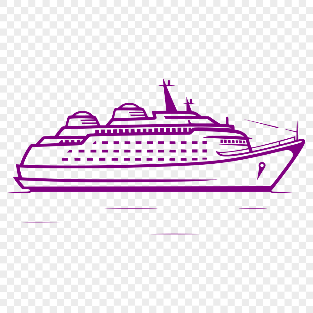 Free Unique Cruise Ship Digital Drawing