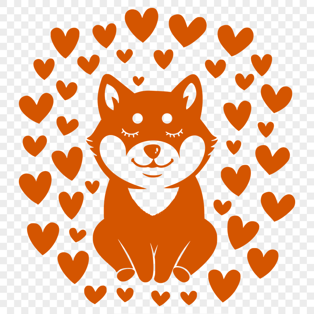 Free Beautiful Shiba Inu Vector Illustration