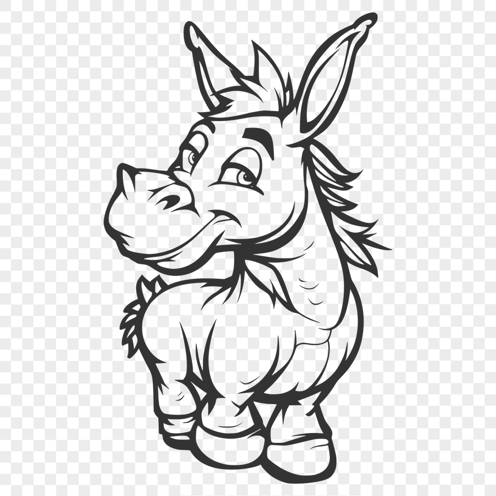 Stunning Donkey SVG, PNG, PDF And DXF Files