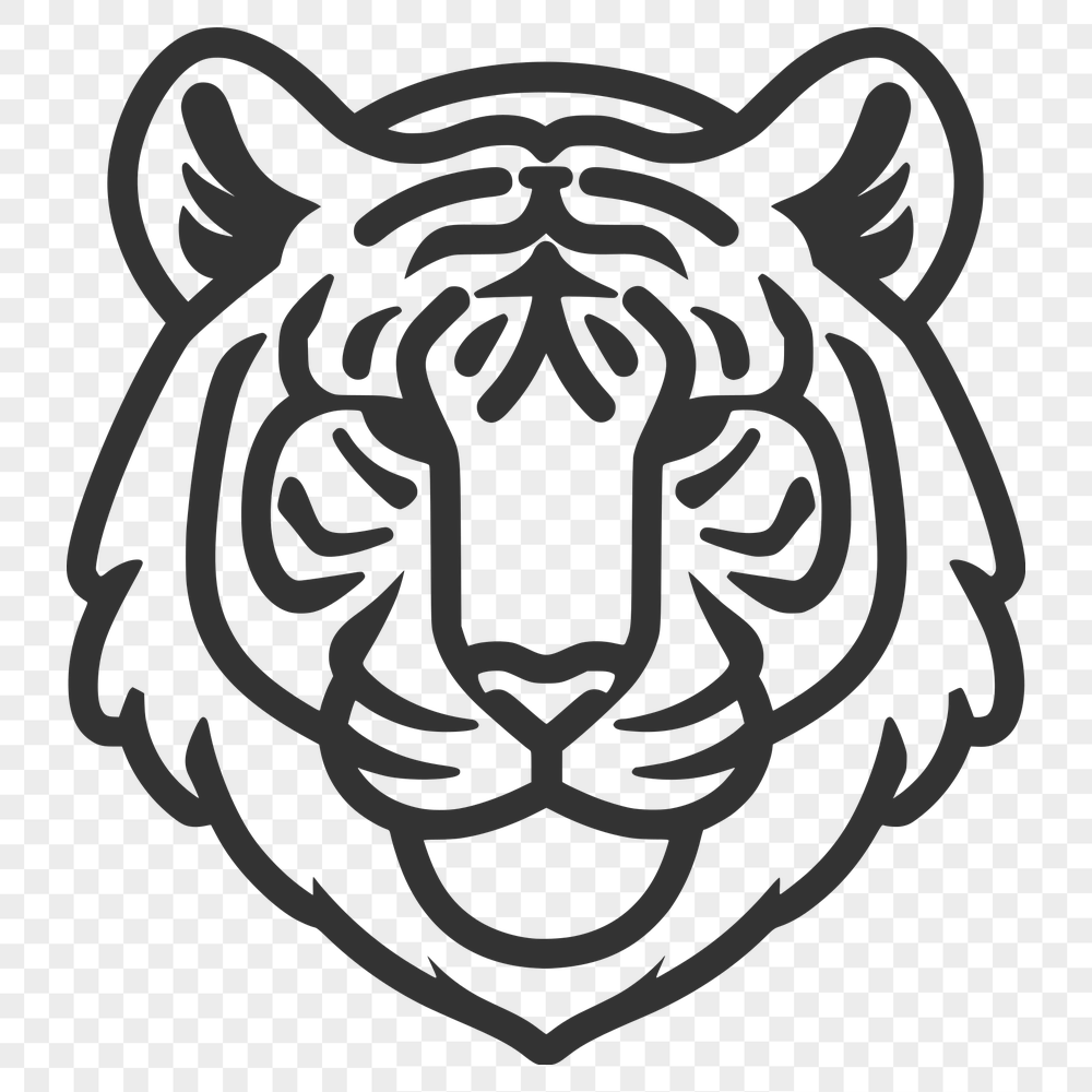 Free Creative Tiger Stencil