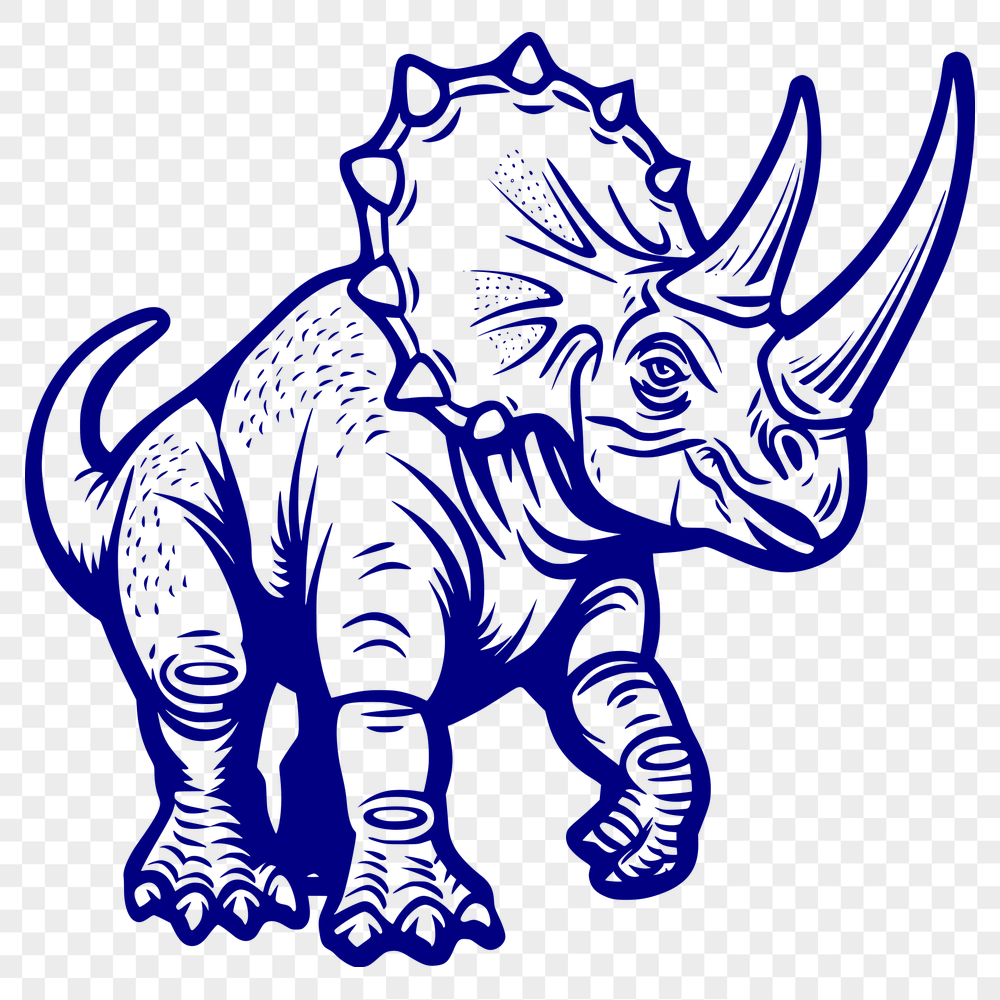 Beautiful Triceratops SVG, PNG, PDF And DXF Files