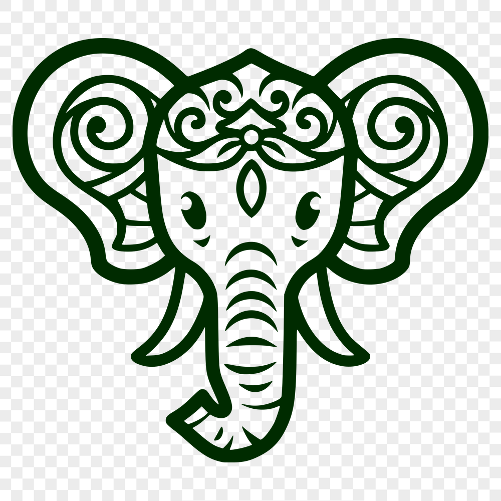 Ornate Elephant PNG