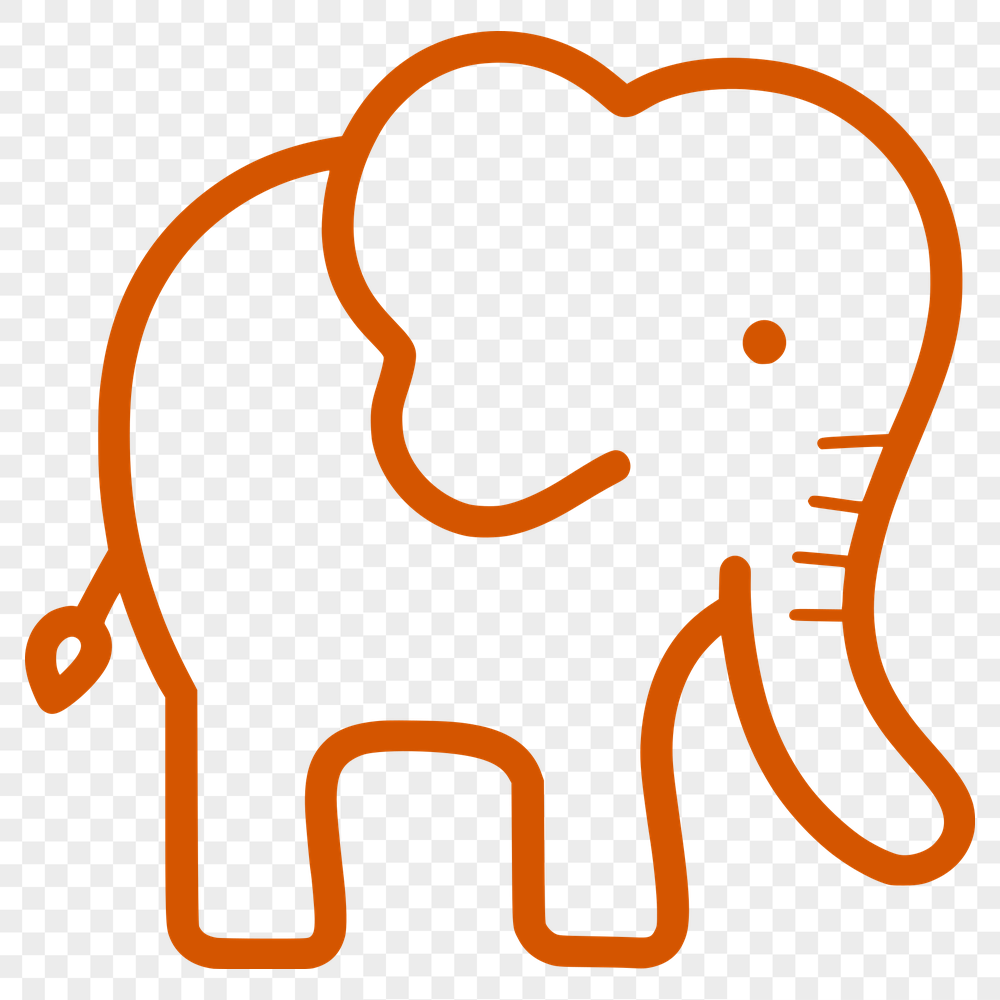 Beautiful Standing Elephant Vector Image