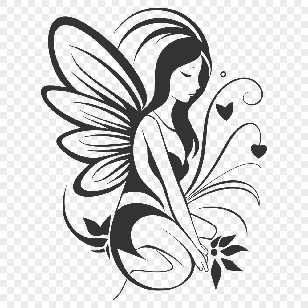 Free Unique Fairy Vector Drawing