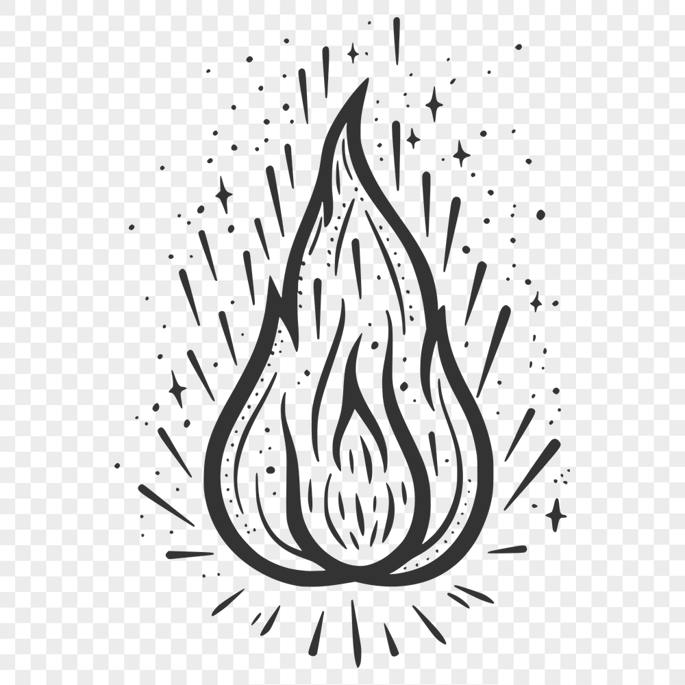 Free Beautiful Fire Vector Image