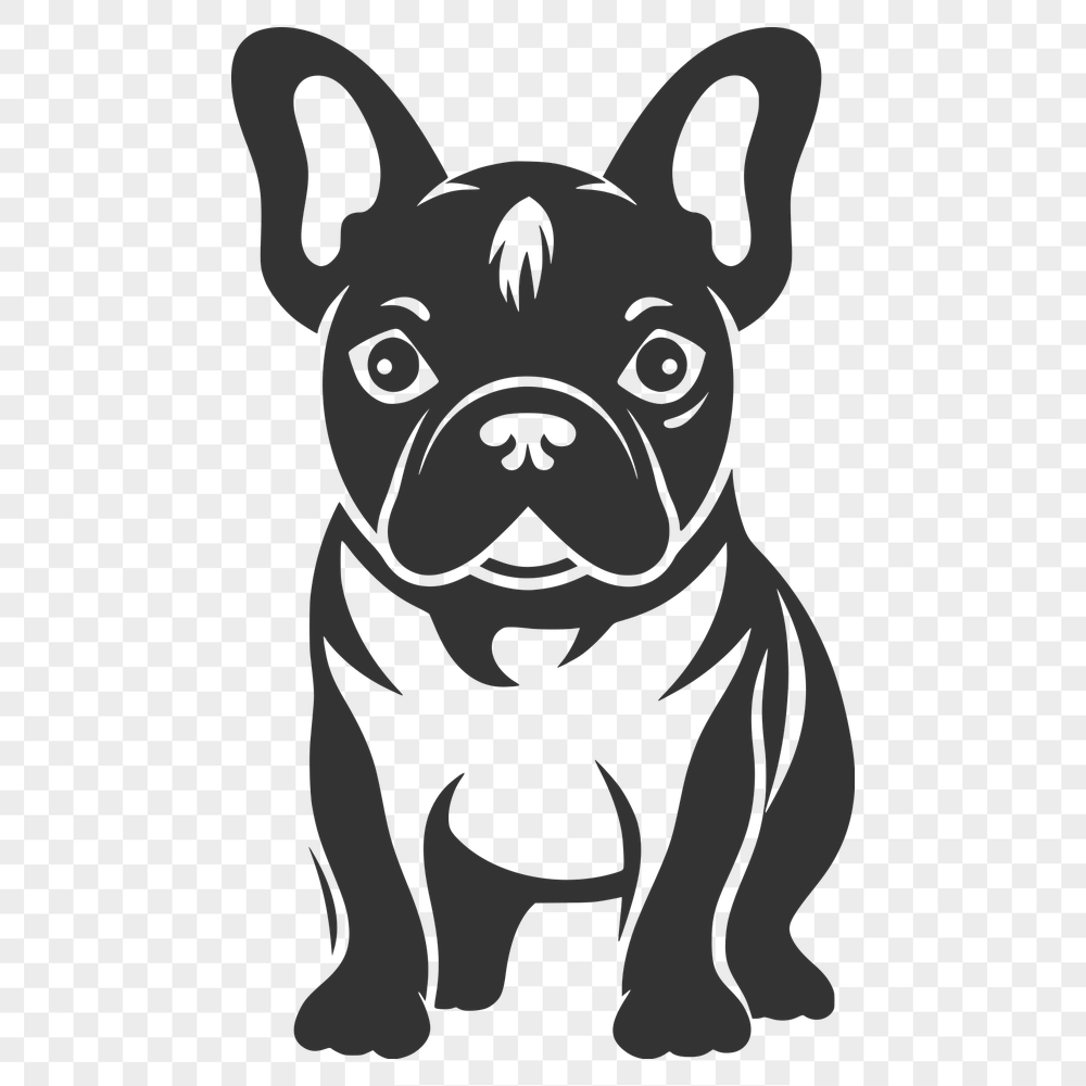 Standing French Bulldog DXF