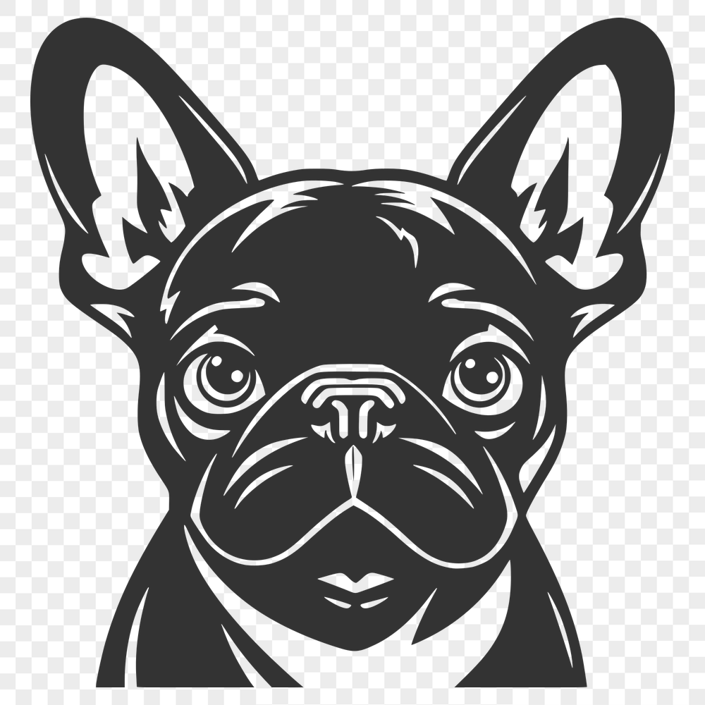 Artistic French Bulldog - For Laser Cutter Project