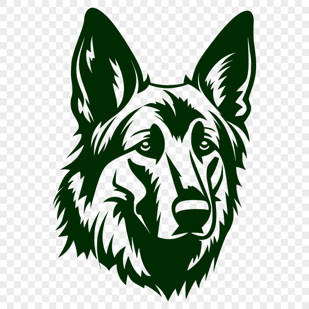 Stunning German Shepherd Vector Illustration