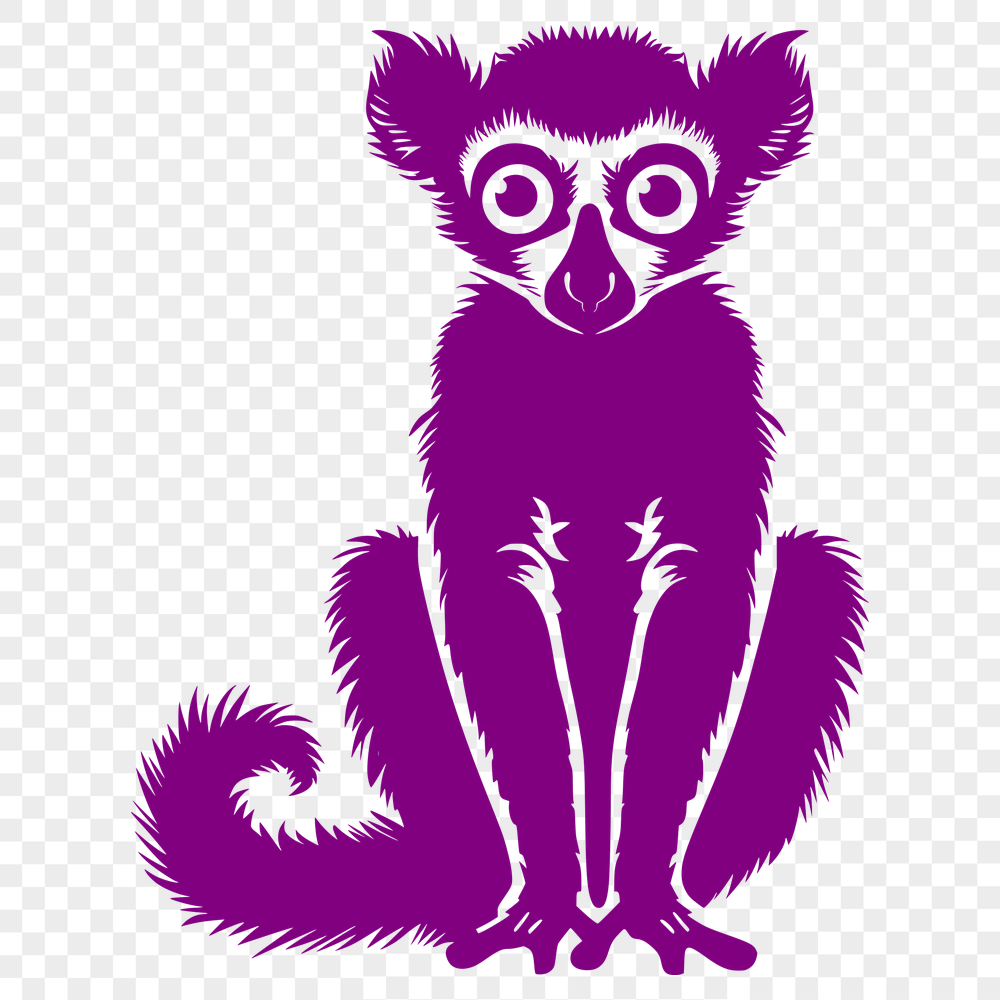 Artistic Lemur - Laser Cutter PNG