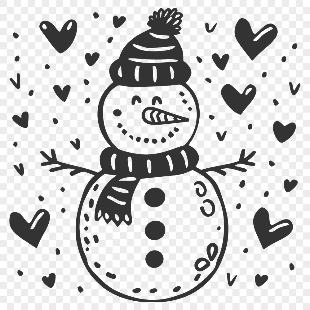 Stunning Snowman - Laser SVG