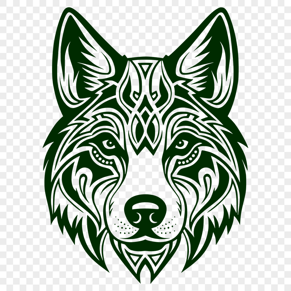 Ornate Husky Decal