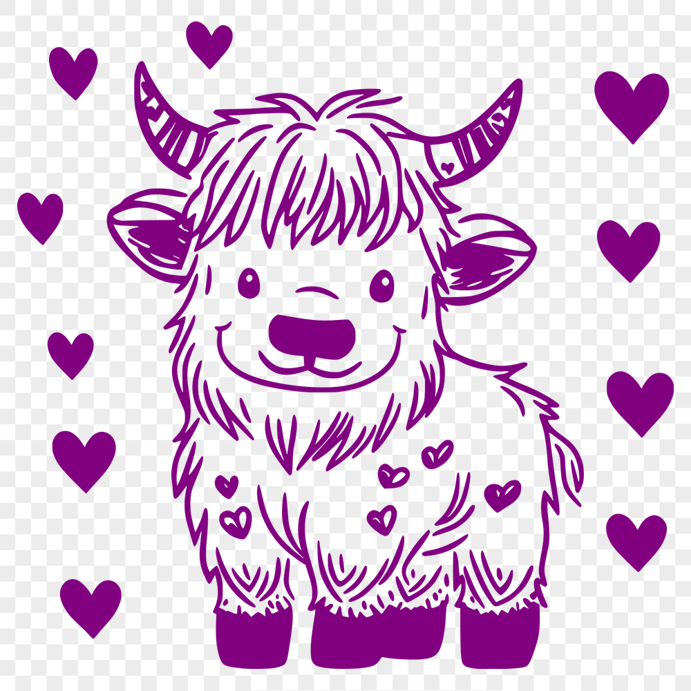 Unique Highland Cow Digital Artwork PDF - Free Download