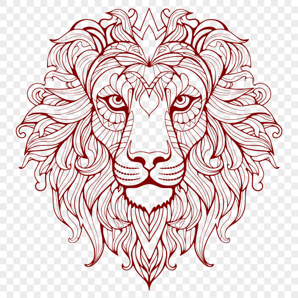 Beautiful Lion Digital Drawing