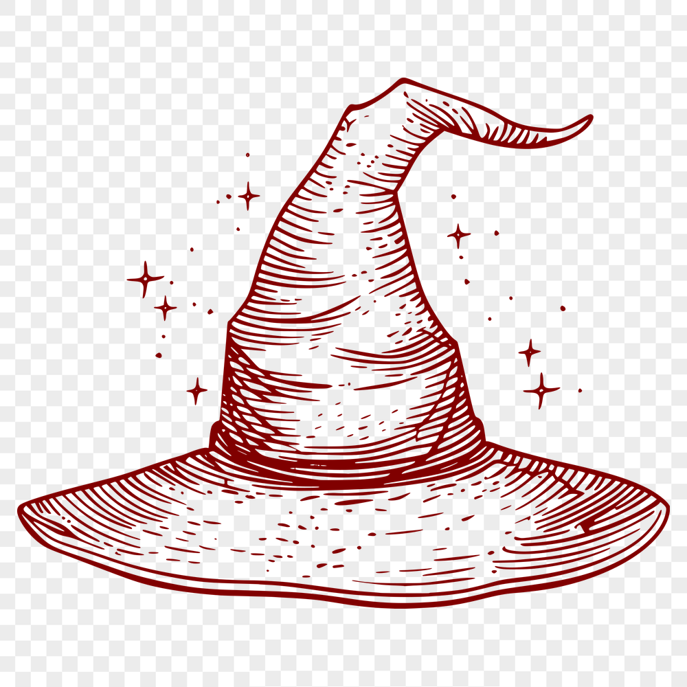 Unique Witch Hat SVG, PNG, PDF And DXF Files