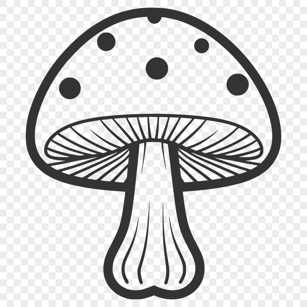 Free Unique Mushroom Drawing