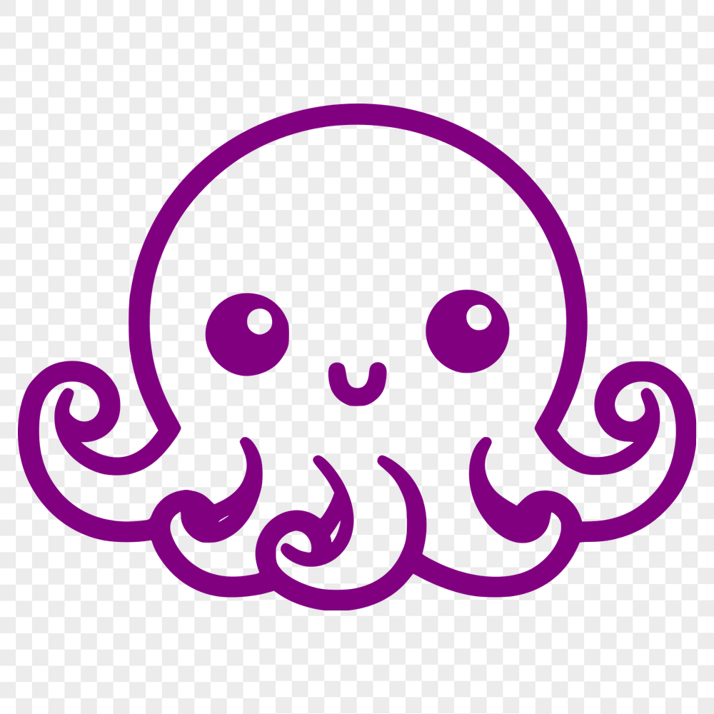 Octopus SVG, PNG, PDF And DXF Files