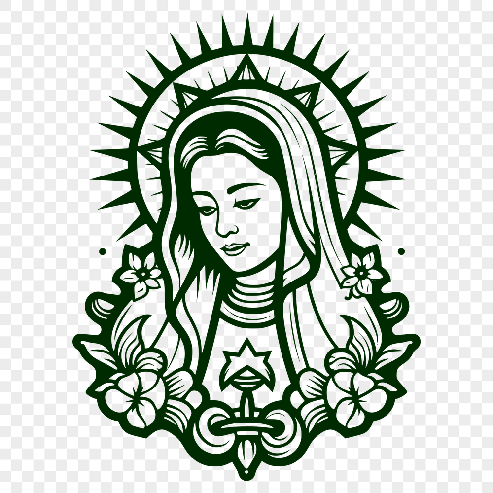 Free Beautiful Virgin Mary Vector Image