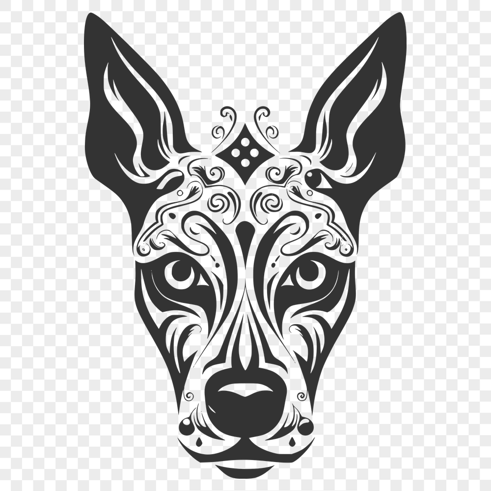 Free Creative Doberman Pinscher Vector Illustration