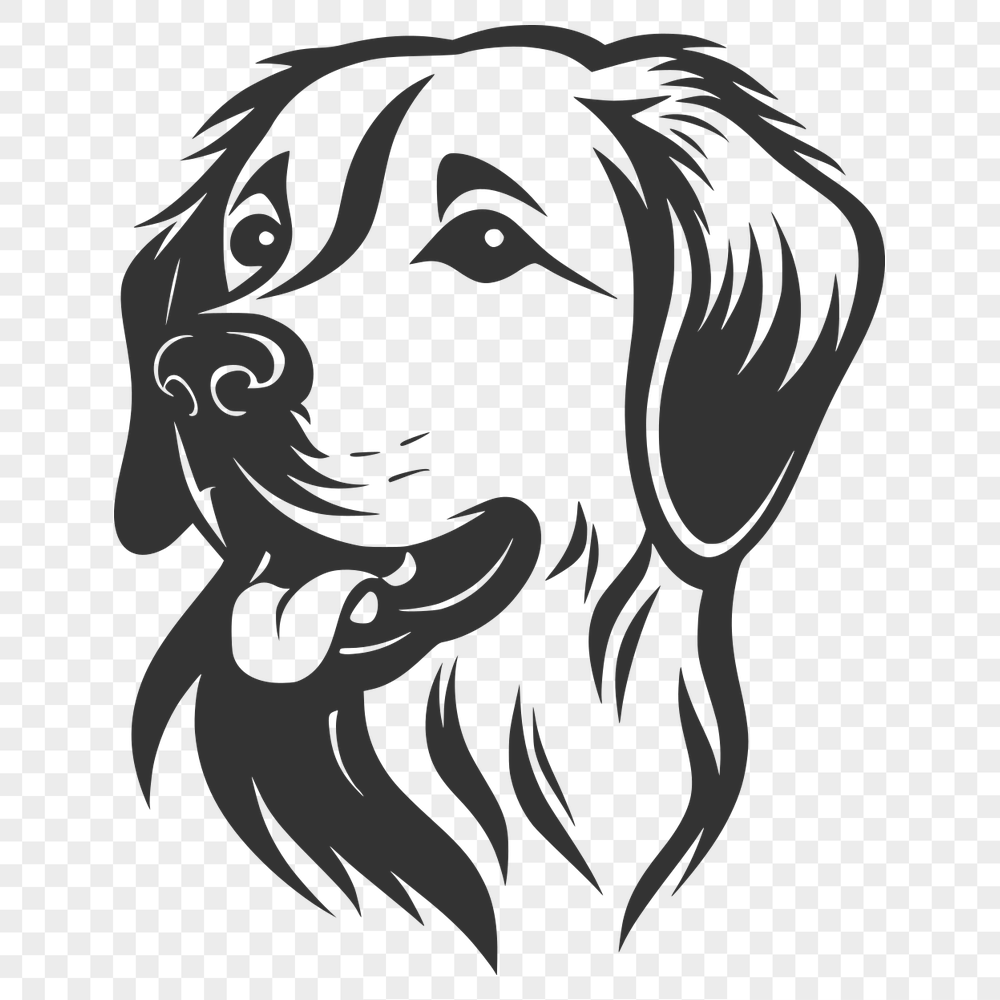 Creative Golden Retriever Illustration