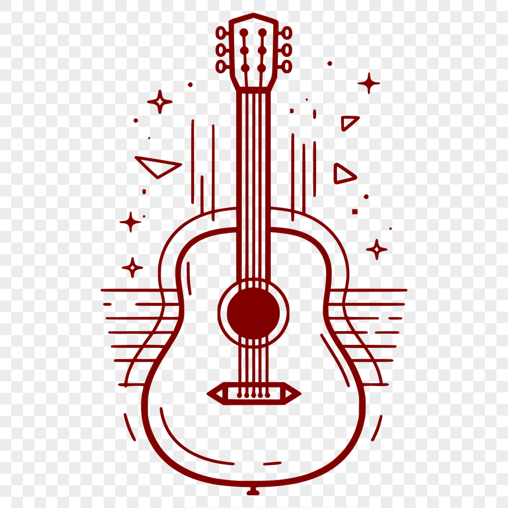 Free Unique Guitar Vector Image