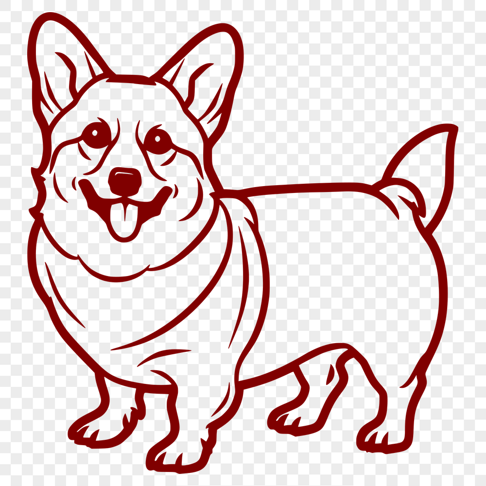 Free Unique Corgi Drawing