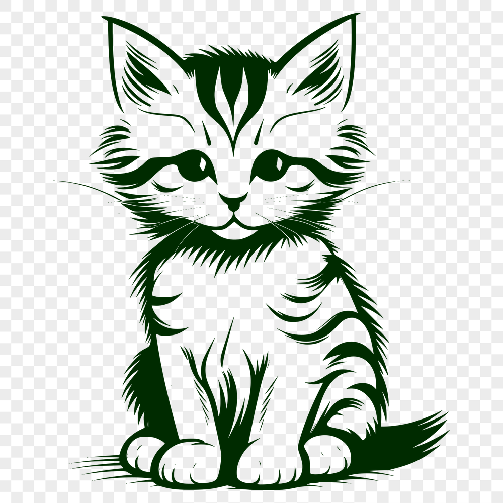 Sitting Cat Vector Craft File