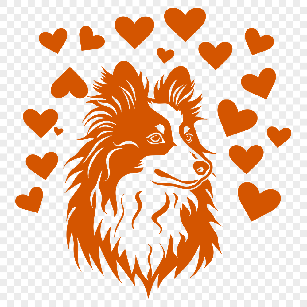 Beautiful Shetland Sheepdog Clipart