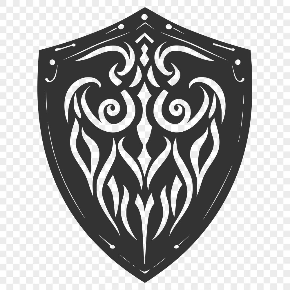 Shield Digital Artwork In SVG, PNG, PDF And DXF Formats