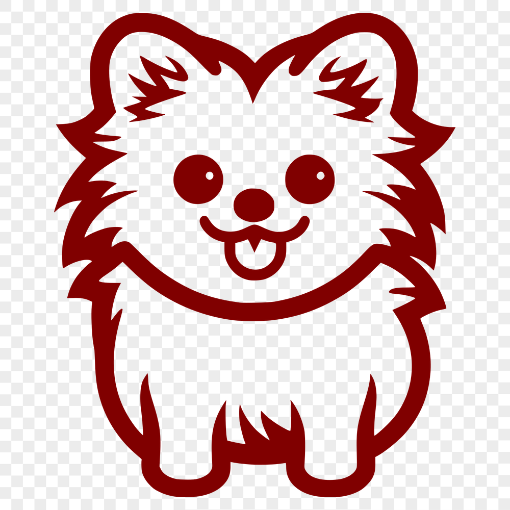 Creative Sitting Pomeranian Illustration