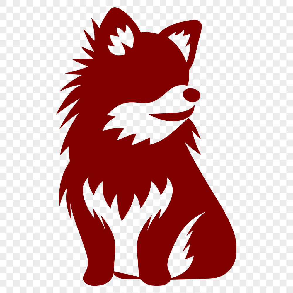 Artistic Sitting Pomeranian PNG