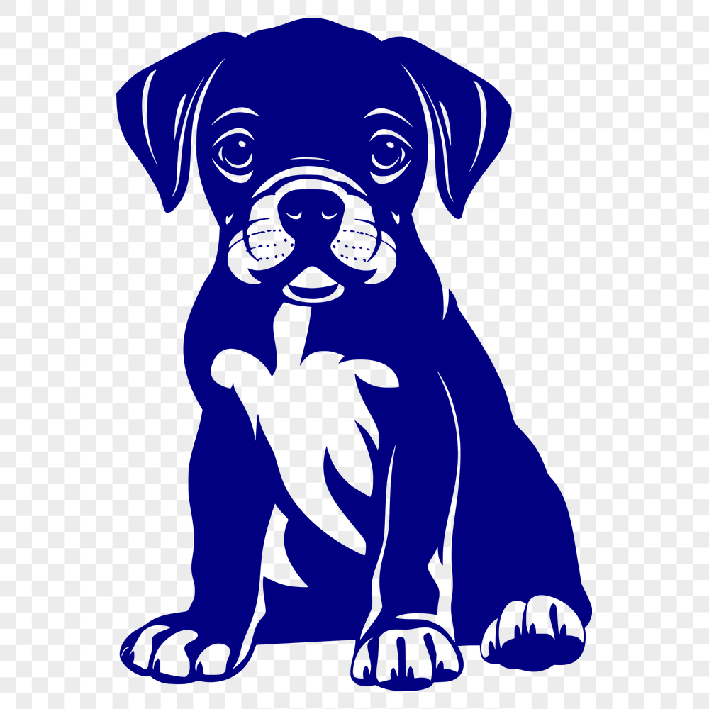 Cute Sitting Puppy Vector Art